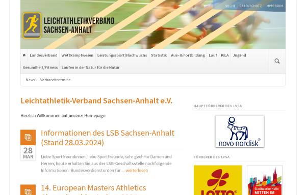 Vorschau von www.lvsa.de, Leichatletikverband Sachsen-Anhalt e.V.