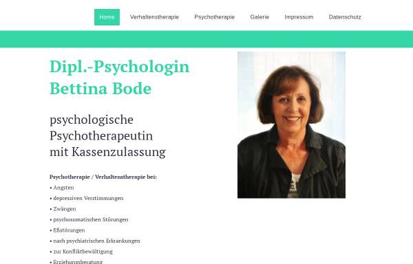 Vorschau von www.bettina-bode.de, Bettina Bode - Diplom-Psychologin