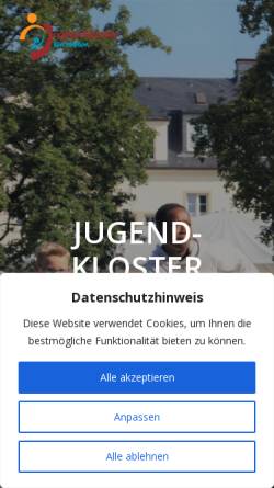 Vorschau der mobilen Webseite www.jugend-kloster.de, Jugend-Kloster Kirchhellen