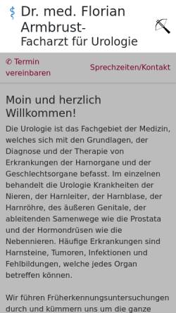 Vorschau der mobilen Webseite www.urologie-schleswig.de, Urologische Facharztpraxis Dr. Ronald Laag