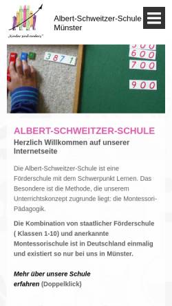 Vorschau der mobilen Webseite www.albert-schweitzer-schule-ms.de, Albert-Schweitzer-Schule