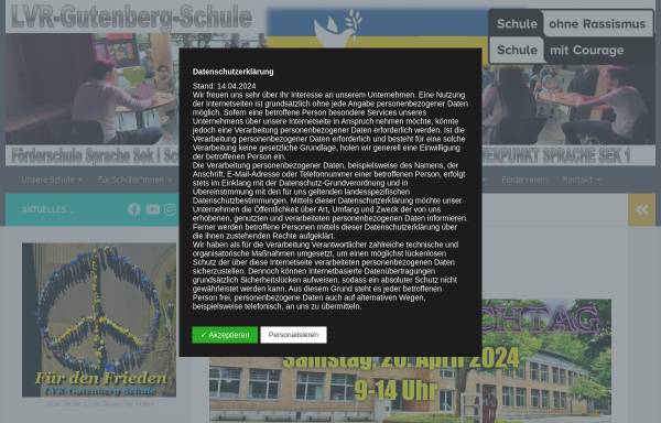 Vorschau von gutenberg-schule.de, Gutenberg Schule - Rheinische Schule für Sprachbehinderte