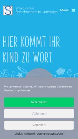 Vorschau der mobilen Webseite www.sprachi-unteraegeri.ch, Sprachheilschule Unterägeri