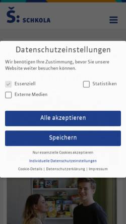 Vorschau der mobilen Webseite schkola.de, ergodia