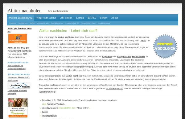 Vorschau von www.abi-nachholen.de, Abitur nachholen