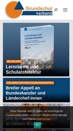 Vorschau der mobilen Webseite grundschulverband.de, Grundschulverband