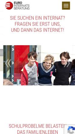 Vorschau der mobilen Webseite www.internatsberatung.com, Euro-Internatsberatung