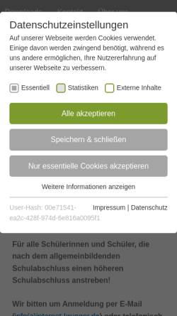 Vorschau der mobilen Webseite www.internat-krueger.de, Krüger Internat und Schulen