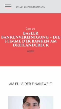 Vorschau der mobilen Webseite bankenbasel.ch, Bankenplatz Basel