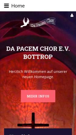 Vorschau der mobilen Webseite www.dapacem.de, Da pacem Chöre e.V.