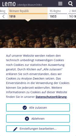 Vorschau der mobilen Webseite www.dhm.de, Kunst der 20er Jahre