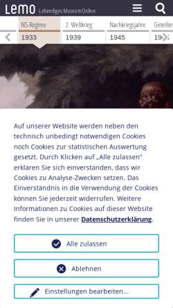 Vorschau der mobilen Webseite www.dhm.de, National Sozialistische Kunst, Die