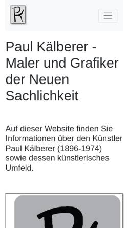 Vorschau der mobilen Webseite www.paul-kaelberer.de, Kälberer, Paul (1896-1974)