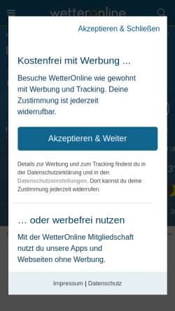 Vorschau der mobilen Webseite www.wetteronline.de, Wetter Online