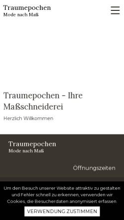 Vorschau der mobilen Webseite www.traumepochen.de, Traumepochen, Nadine Hoffmeister