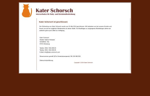 Vorschau von www.kater-schorsch.com, Kater Schorsch, Sabine Petrásek