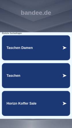 Vorschau der mobilen Webseite www.bandee.de, bandee: deutschland gmbh