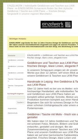 Vorschau der mobilen Webseite www.einzelwerk.com, Einzelwerk, Manufaktur Nadine Nordhoff