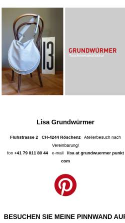 Vorschau der mobilen Webseite www.grundwuermer.com, lisa grundwürmer