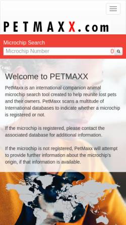 Vorschau der mobilen Webseite www.petmaxx.com, Petmaxx