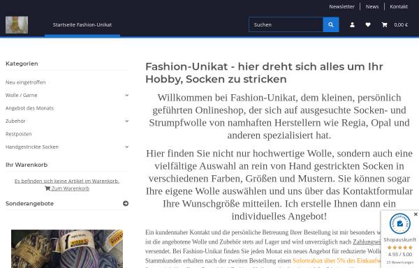 Vorschau von fashion-unikat.de, Fashion-Unikat, Heidrun Winkler