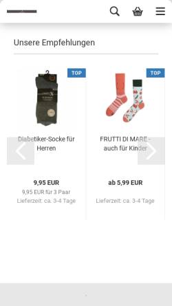 Vorschau der mobilen Webseite www.qualitaetsstruempfe.de, Qualitätsstrümpfe Lebrecht
