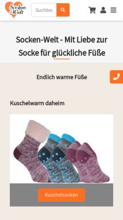 Vorschau der mobilen Webseite www.socken-welt.de, Socken-Welt, Socken Handel Padermedien