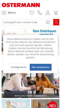 Vorschau der mobilen Webseite www.ostermann.de, Einrichtungshaus Ostermann