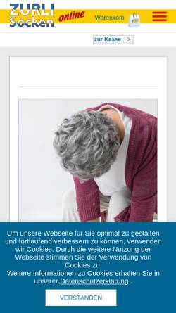 Vorschau der mobilen Webseite www.zurli-socken.ch, Zurli Socken