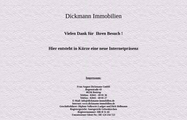 Vorschau von dickmann-immobilien.de, Frau August Dickmann GmbH