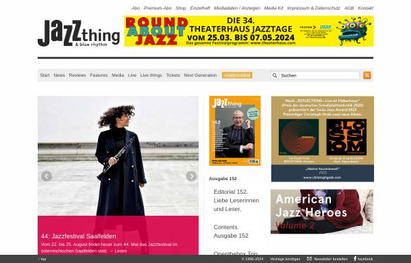 Vorschau von www.jazzthing.de, Jazz thing