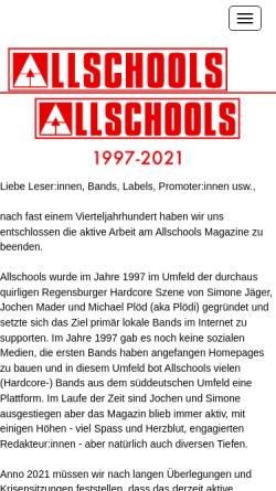 Vorschau der mobilen Webseite www.allschools.de, Allschools