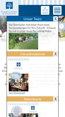 Vorschau der mobilen Webseite www.schmuecker-hof.de, Schmücker Hof