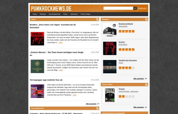 Vorschau von www.punkrocknews.de, punkrocknews.de