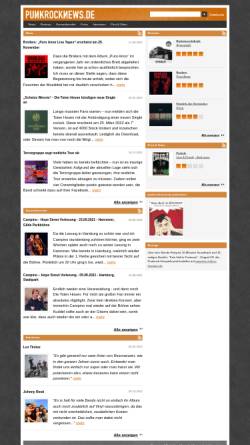 Vorschau der mobilen Webseite www.punkrocknews.de, punkrocknews.de