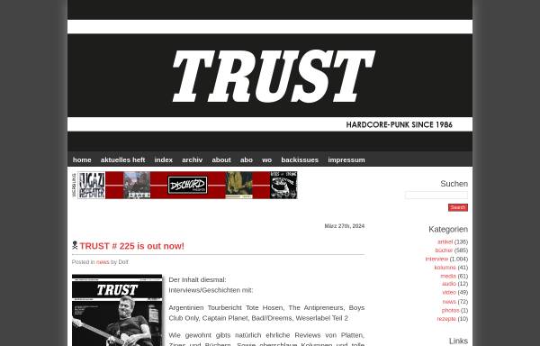 Vorschau von www.trust-zine.de, Trust