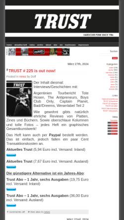 Vorschau der mobilen Webseite www.trust-zine.de, Trust