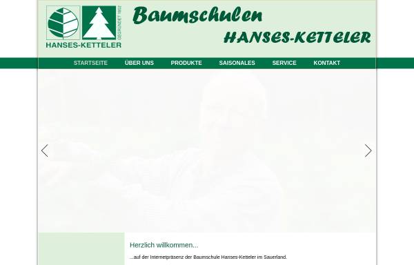 Vorschau von www.hanses-ketteler.de, Baumschulen Hanses-Ketteler