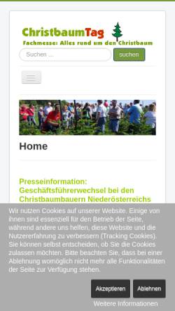 Vorschau der mobilen Webseite www.christbaumtag.at, Österreichischer Christbaumtag - ARGE Nö. Christbaum- und Schmuckreisigproduzenten