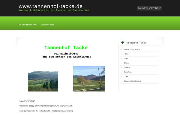 Vorschau von www.tannenhof-tacke.de, Tannenhof Tacke