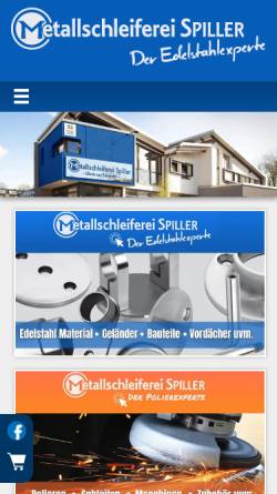 Vorschau der mobilen Webseite metall-polish.de, Spiller Metallschleiferei - Bottrop