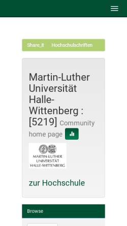 Vorschau der mobilen Webseite sundoc.bibliothek.uni-halle.de, Untersuchungen zur Herstellung eines hydraulischen Bindemittels auf der Basis eines Rückstandes des Bergbaus von lateritischen Erzen