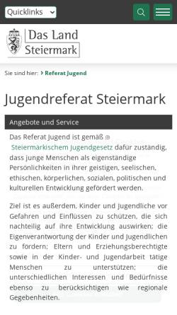 Vorschau der mobilen Webseite www.landesjugendreferat.at, Landesjugendreferat Oberösterreich