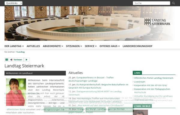 Vorschau von www.landtag.steiermark.at, Steiermärkischer Landtag