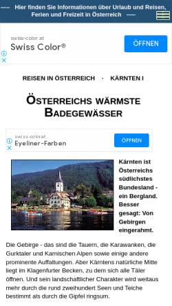 Vorschau der mobilen Webseite www.reiserat.de, Reise Rat - Kärnten