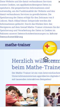 Vorschau der mobilen Webseite mathe-trainer.com, Mathe Trainer