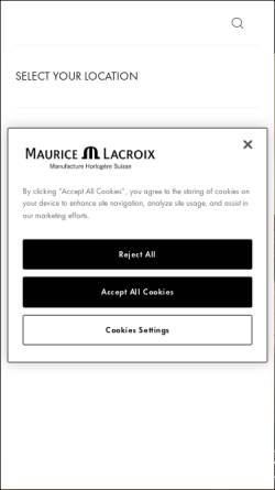 Vorschau der mobilen Webseite www.mauricelacroix.at, Maurice Lacroix Österreich