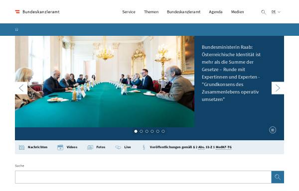 Vorschau von www.bka.gv.at, Bundeskanzleramt Österreich
