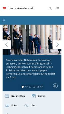 Vorschau der mobilen Webseite www.austria.gv.at, Republik Österreich