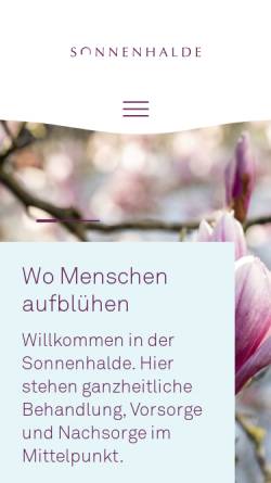 Vorschau der mobilen Webseite www.sonnenhalde.ch, Sonnenhalde